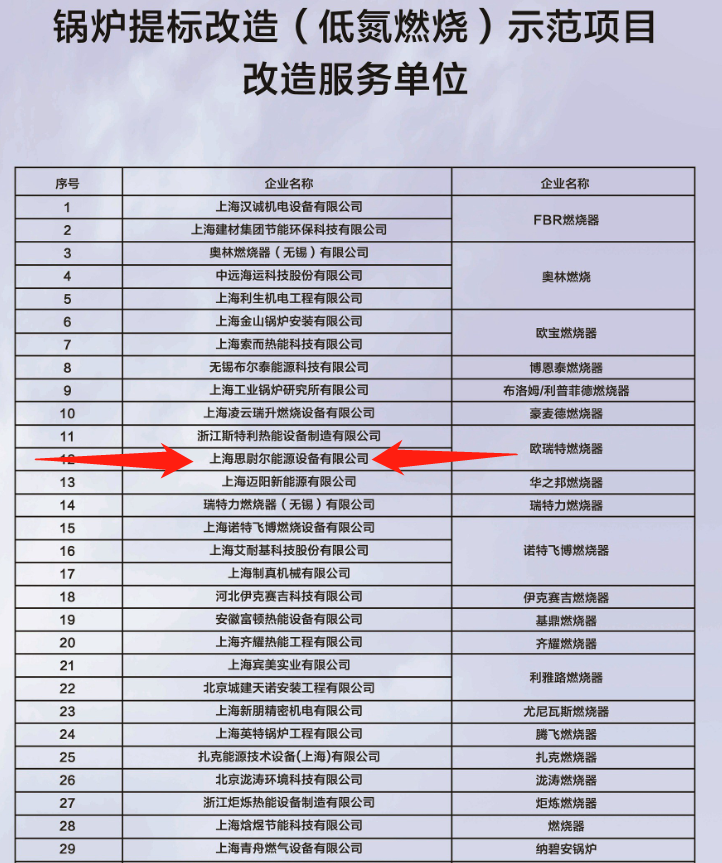 低氮改造 示范单位